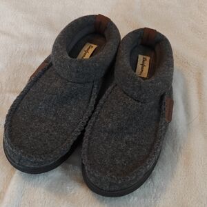 Dearfoams Men's Charcoal Slipper Loafers - Small 7-8